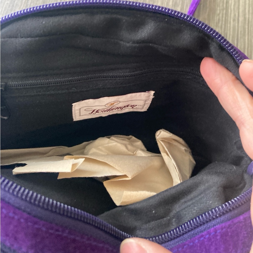 Worthington Purple Crossbody Bag with Gold Chain new - Picture 3 of 4